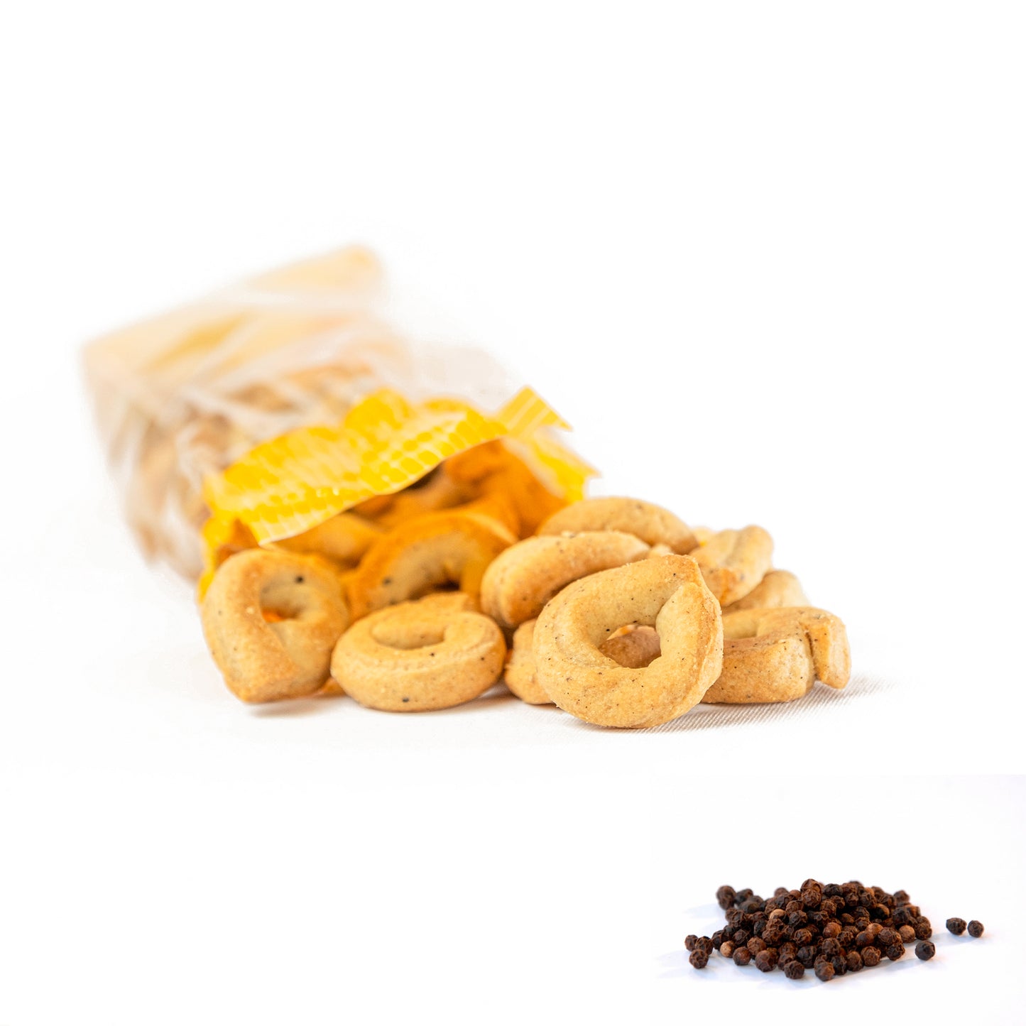 Homemade Apulian Taralli with Black Pepper